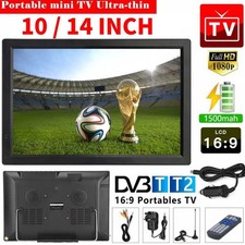 10/14'' Freeview 1080P HDMI HD Portable TV Digital Television Player PVR/USB 12V