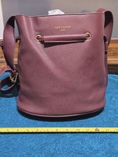 Red Cuckoo Burgundy Bucket Bag Faux Leather