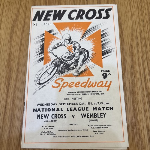 New cross wembley speedway - new,