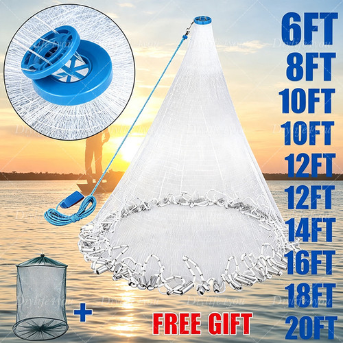 16ft throw fishing cast net - throw,