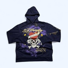 Ed Hardy Hoodie Men's Navy