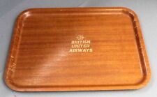 BUA BRITISH UNITED AIRWAYS AIRLINE SERVING TRAY CABIN SERVICE CATERING