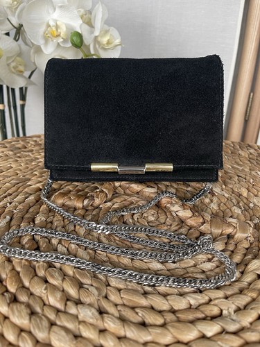 Topshop black suede small