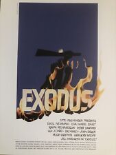 Exodus, Paul Newman, Otto Preminger, Saul Bass 1960 Film Poster 16x12” On Card 8