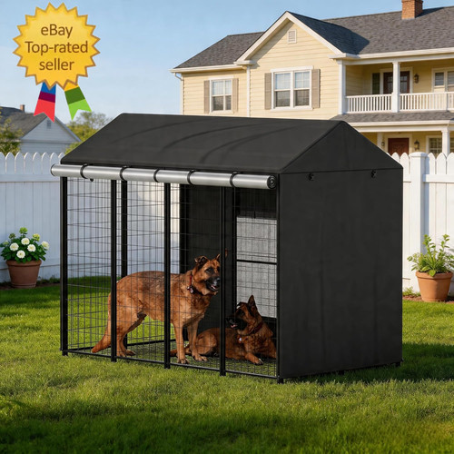 Outdoor dog kennel cover - kennel,