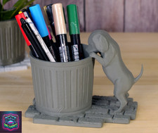 Dog Trash Bin Planter —