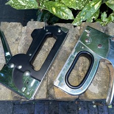 2 Heavy Duty Metal Staple Guns For Wood, Upholstery Card Fix Things Together