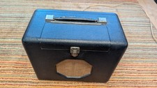 Vintage Roberts RMB 1950s Valve Radio 51536 Working Mains Or Battery Retro Blue