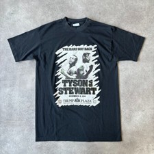 MIke Tyson Vs Alex Stewart T-Shirt Mens Large Vintage Boxing Promo Tee, Black