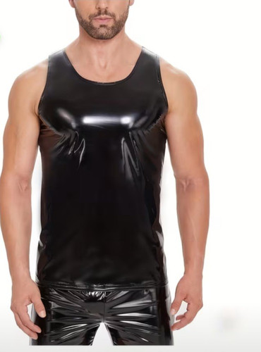 Men leather sleeveless - leather,