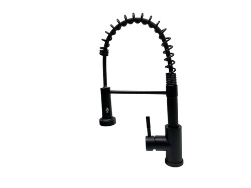 Standing black kitchen faucet - standing,