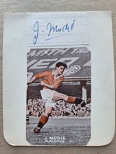 JACKIE MUDIE BLACKPOOL LEGEND HAND-SIGNED VINTAGE AUTOGRAPH                     