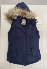 Fat Face Womens Navy Padded Feather & Down Gilet/Body Warmer UK 10. VGC