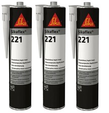 3 x Sikaflex 221 - Black -