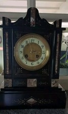 Antique French Wheatley Slate Chiming Mantel Clock. Excellent Condition.