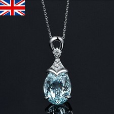 Women 925 Silver Aquamarine