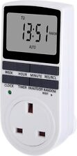 Electronic Digital Timer 12/24 Hour Switch 7 Day Socket UK Plug-in Programmable