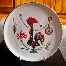 Vintage Portuguese Barcelos Rooster Ceramic Decorative Wall Plate, Portugal...