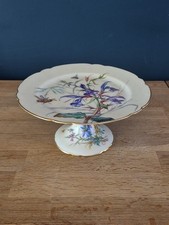 ANTIQUE HAVILAND & CO, PANNIER LAHOCHE, ESCALER DE PORCELAIN CRISTAL CAKE STAND