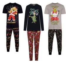 EX STORE Mens Character Christmas Cotton Pyjamas Set Nightwear Pjs Loungewear