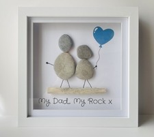 Dad/Family Pebble Art Picture
