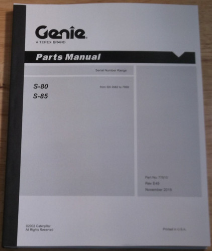 Genie 85 boom lift - genie, s-80