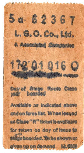Bus ticket london general - ticket:,