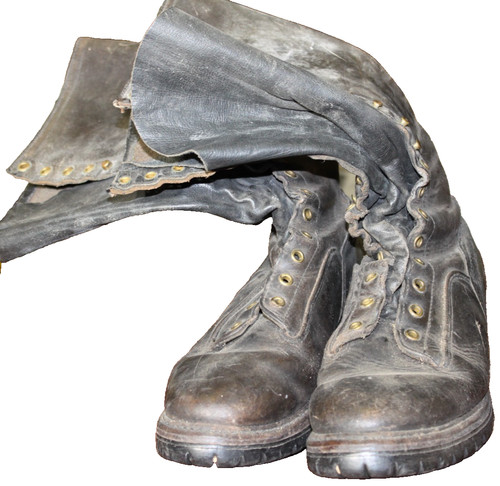 Vintage leather military style - vintage,