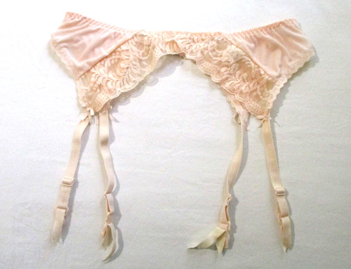 Vintage 80s peach silky - 80s, nylon