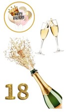 Edible Champagne bottle bubble Cake topper  decoration  icing Sheet A4