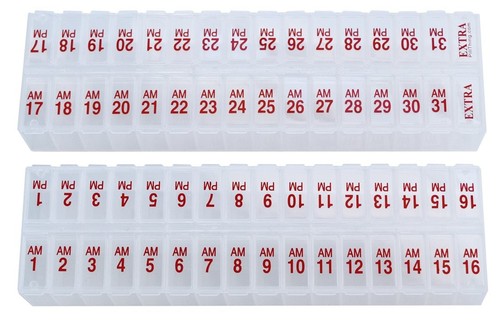 Monthly pill organizer set - organizer,