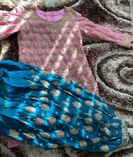 Indian/Pakistani Beautiful Embroided Wedding Patiala suits size 10