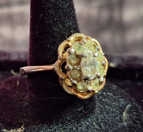 Victorian style cluster ring - victorian,