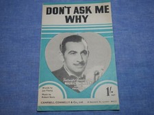 SHEET MUSIC - DON'T ASK MY WHY