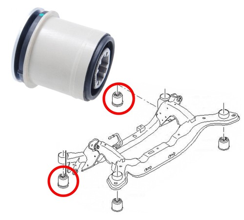 Rear subframe bush - subframe, for