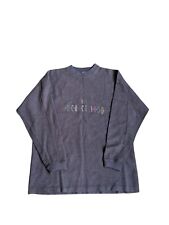 Vintage The Sweater Shop Wool/Acrylic RARE Spellout Jumper Size XL Blue 