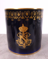FINE SEVRES 19th c. FRENCH NAPOLEON CABINET CUP BLUE & GOLD - M. IMP DE SEVRES
