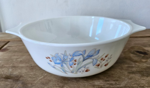 Pyrex blue iris - blue, flower