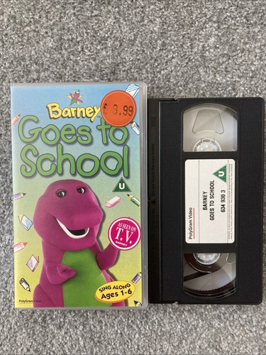 Barney goes school vhs - goes,