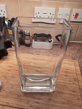 Heavy Glass Vase Rectangular