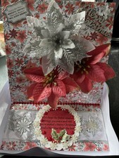 Boxed Handmade Christmas Easel Card 8x8 New