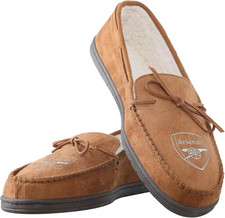 Officially Licensed Arsenal FC Suede Moccasin Football Slippers Small Size 6-7