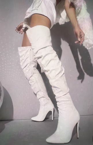 Sexy white over knee - sexy,