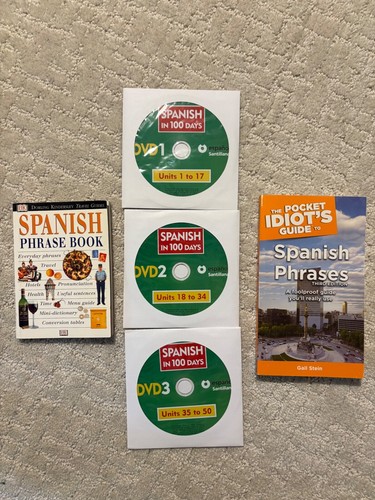Spanish study books and - and, dvds