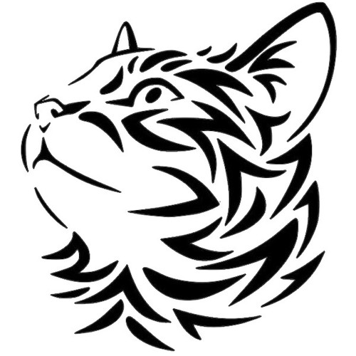 Cute pet cat vinyl decal - cat,