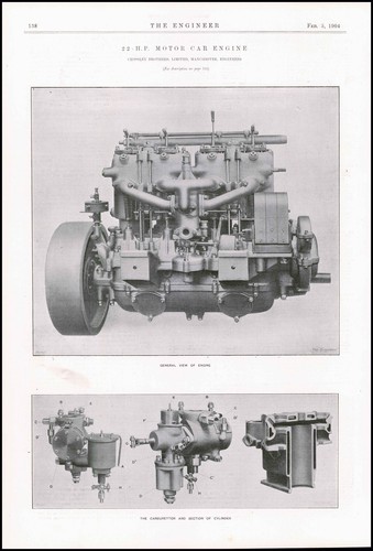 1904 antique print - 1904, car