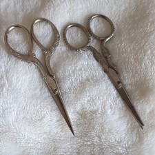 Vintage Patterned Handle Small Needlecraft Sewing Scissors Sheffield England 
