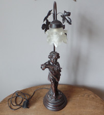 LARGE HEAVY FIGURAL TABLE LAMP