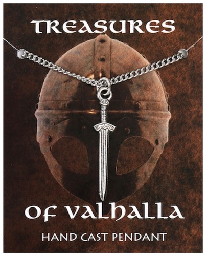 Viking sword pewter pendant