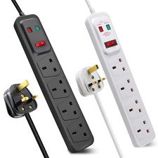 1/2/5m Extension Lead Switched